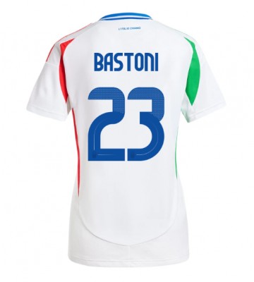 Italia Alessandro Bastoni #23 Segunda Equipación Mujer Eurocopa 2024 Manga Corta